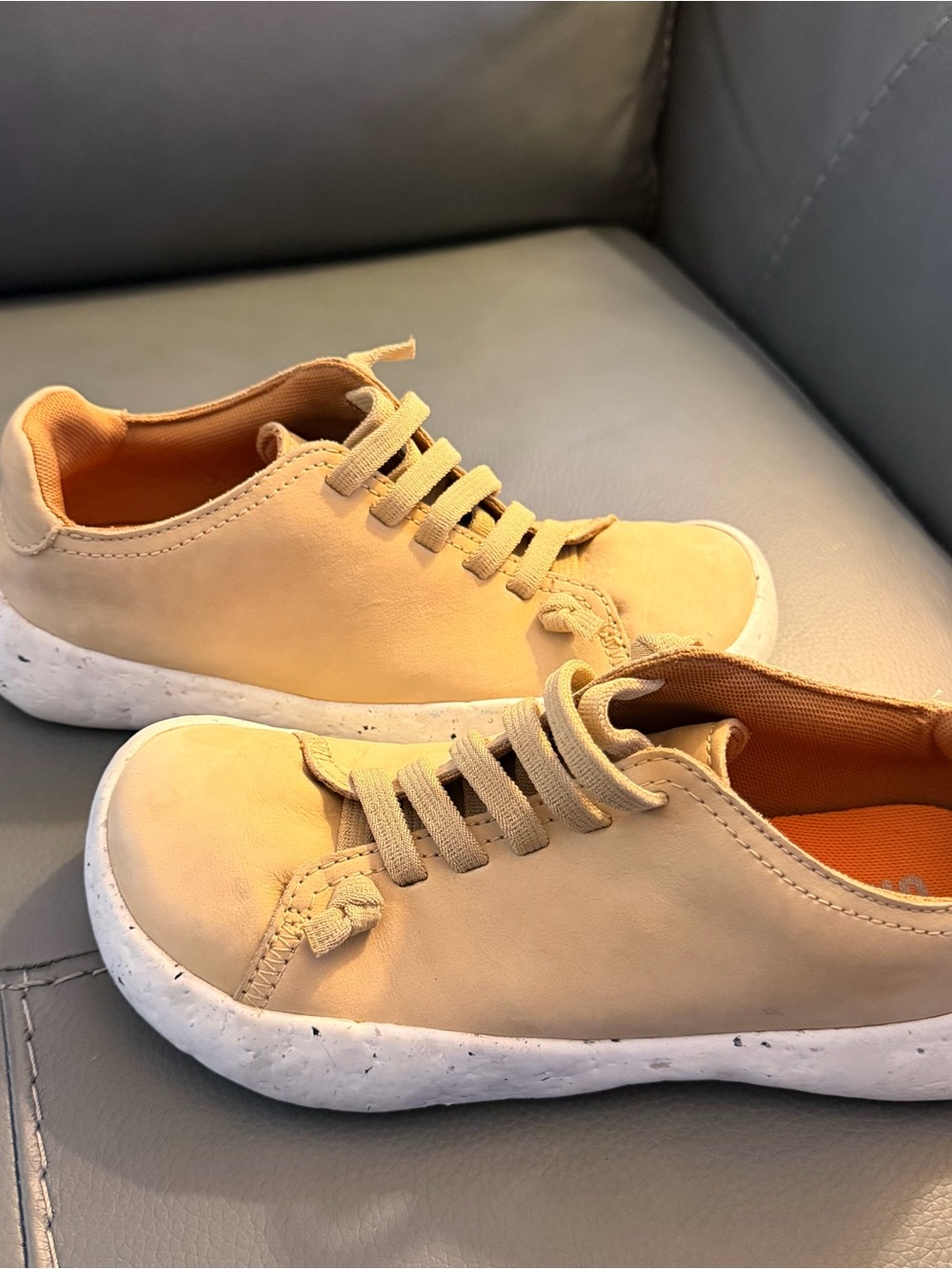 Camper Peu Tan Beige Suede Low-Top Casual Sneakers 37 - Picture 7 of 11
